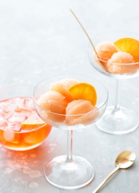 Spritz Sorbet - Your favorite summer cocktail churned into a refreshing sorbet!