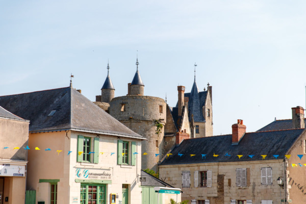 Looking towards the Château from the streets of Montreuil-Bellay, France