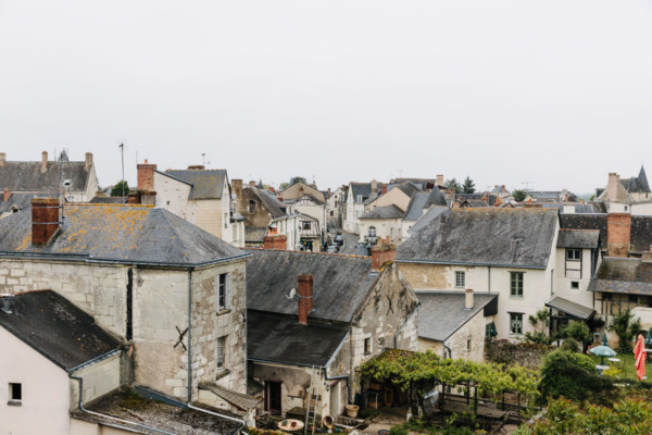 View from the ramparts: the charming town of Montreuil-Bellay, France