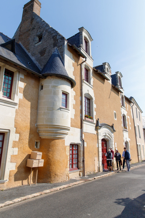 The front door of La Maison Dovalle, Montreuil-Bellay, France