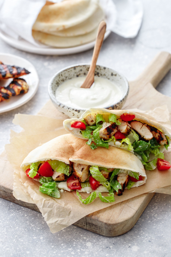 Chicken Caesar Salad Pita Recipe