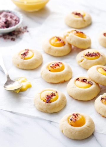 Mango Thumbprints with Spicy Hibiscus Sugar