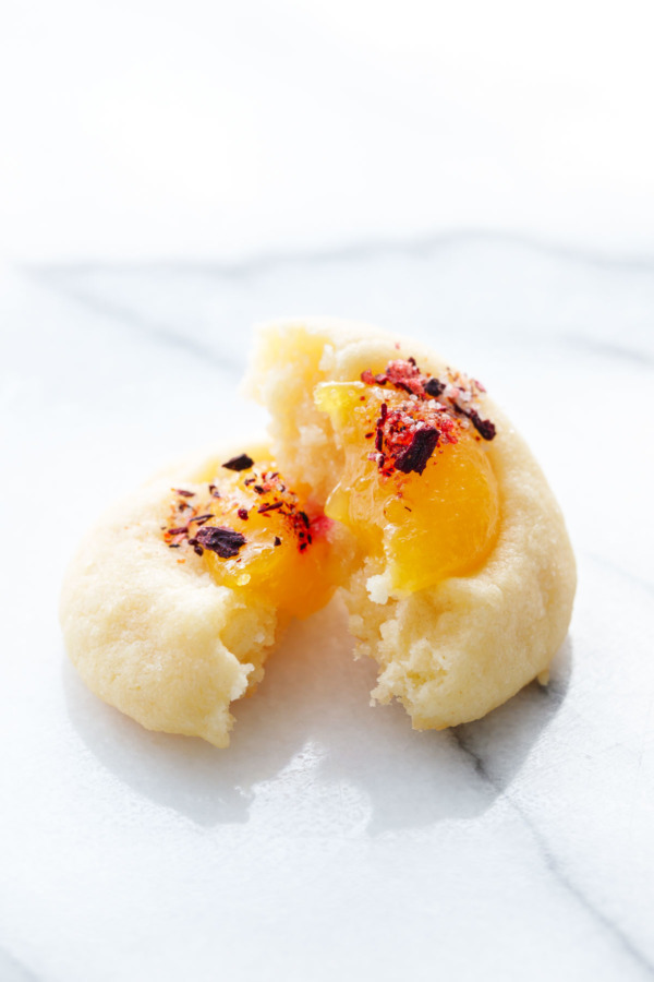 Mango Thumbprints with Spicy Hibiscus Sugar Recipe