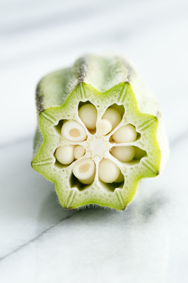 Cross Section of Star of David Okra