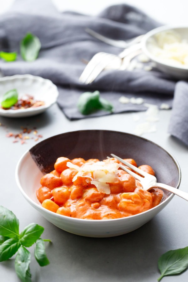 One-Pot Gnocchi with Vodka Sauce - Easy weeknight dinner recipe idea!