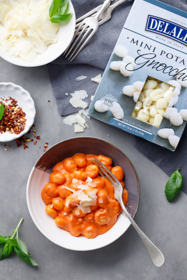 One-Pot Gnocchi with Vodka Sauce featuring DeLallo mini gnocchi