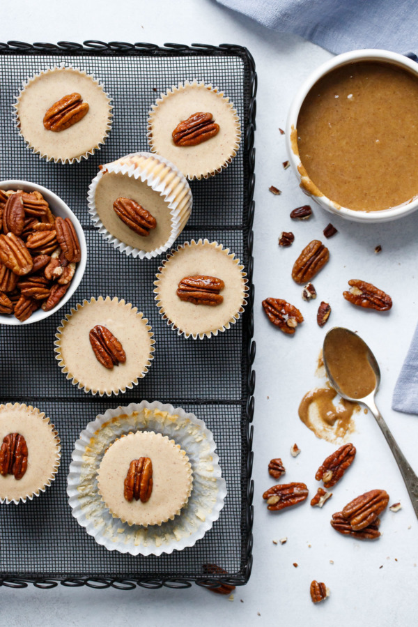 Pecan Praline Mini Cheesecakes are the perfect easy and impressive holiday dessert