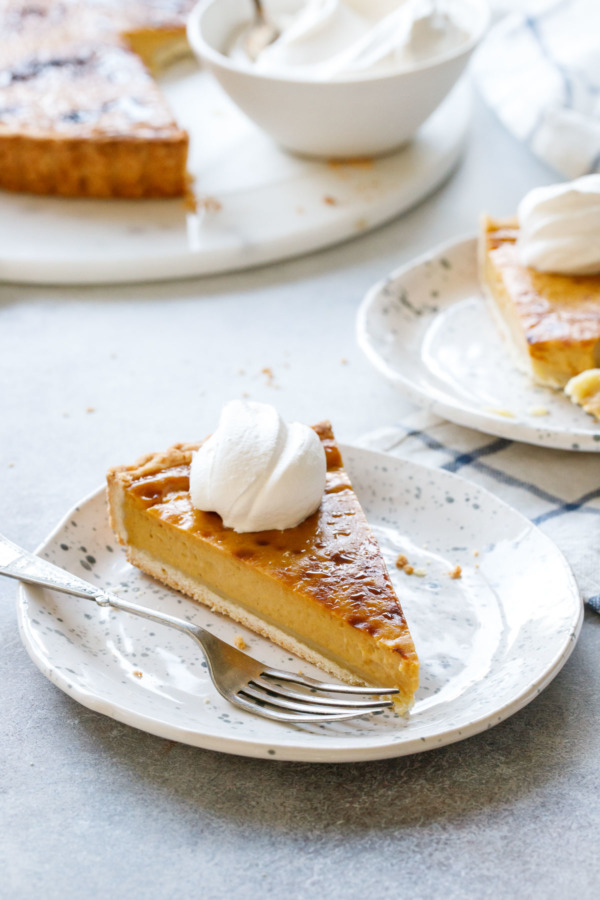 Creamy French Pumpkin Custard Tart, aka Pumpkin Parisian Flan