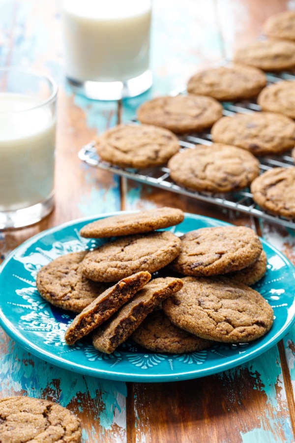 Chewy Molasses meets Chocolate Chip in this unique holiday cookie recipe