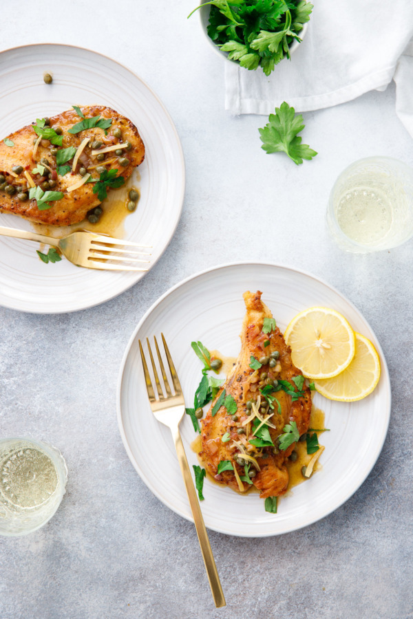 Dinner for Two: Chicken Picatta with Preserved Lemons