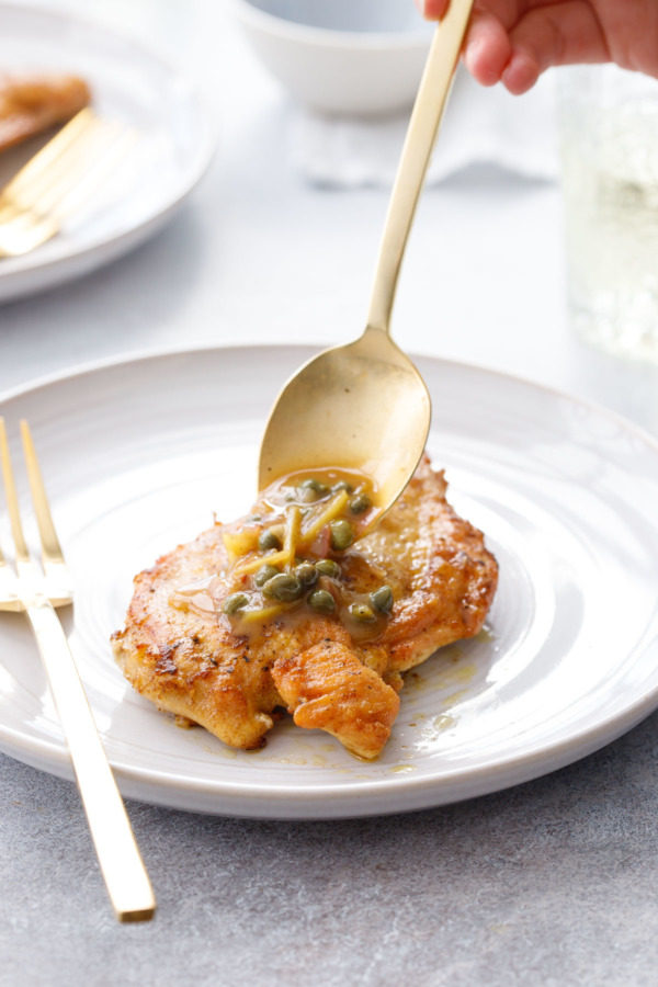 The rich buttery pan sauce is what makes this Chicken Picatta recipe so delicious!