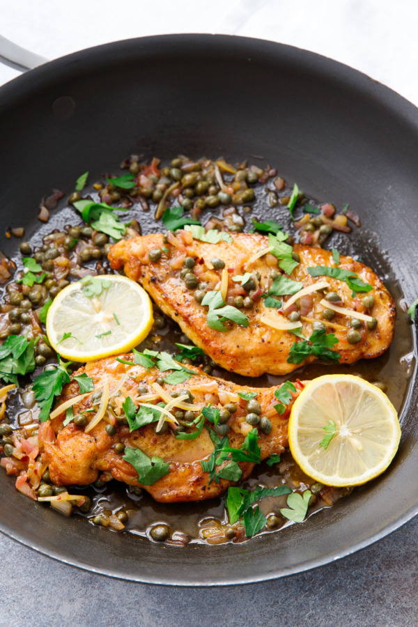 Chicken Picatta Recipe for Two - An easy one pan dinner!