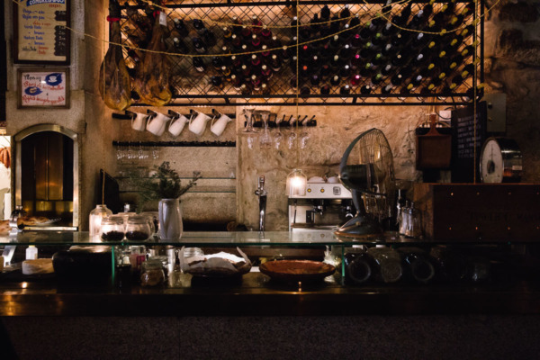 Inside the Flor dos Congregados restaurant in Porto, Portugal