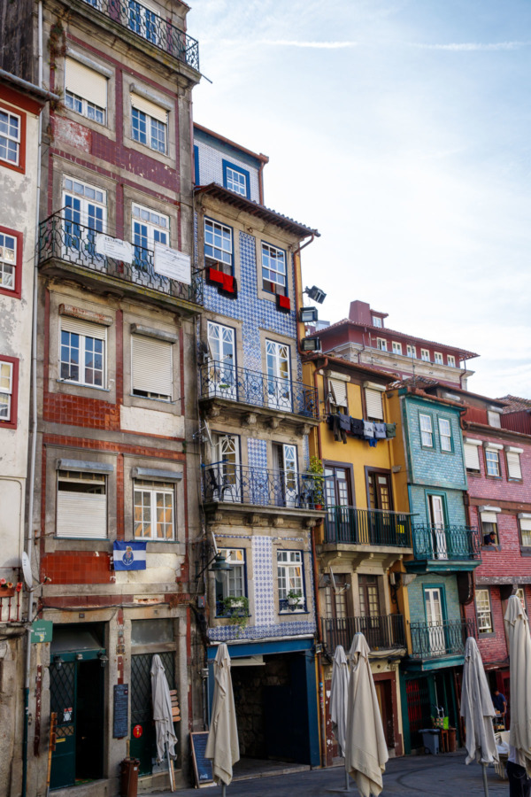 Colorful buildings in Porto, Portugal