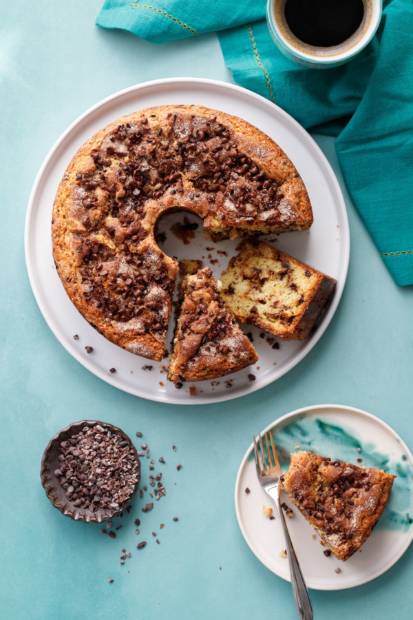 Sour Cream Chocolate Chip Coffee Cake