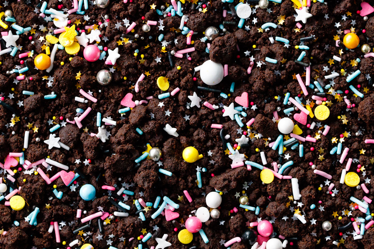 Chocolate Blackout Sheet Cake with Chocolate Cookie Crumbs