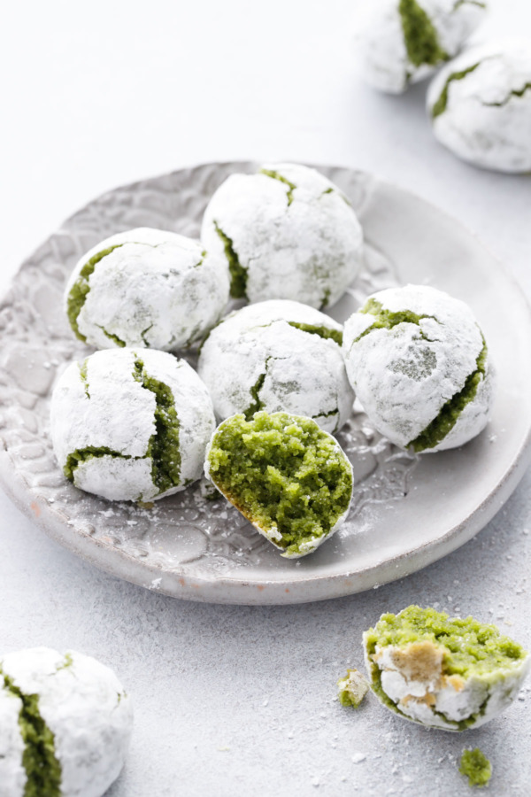 Italy meets Japan with these lovely green matcha amaretti cookies.