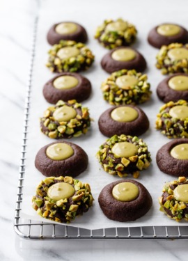 Chocolate Pistachio Cream Thumbprint Recipe