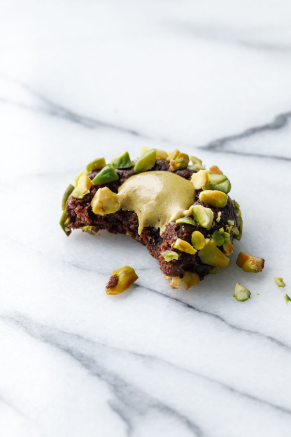 Chocolate Pistachio Cream Thumbprints