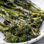 Crispy Oven-Roasted Broccolini finished with flake sea salt