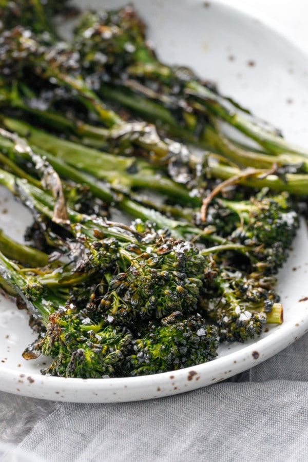 Crispy Oven-Roasted Broccolini finished with flake sea salt
