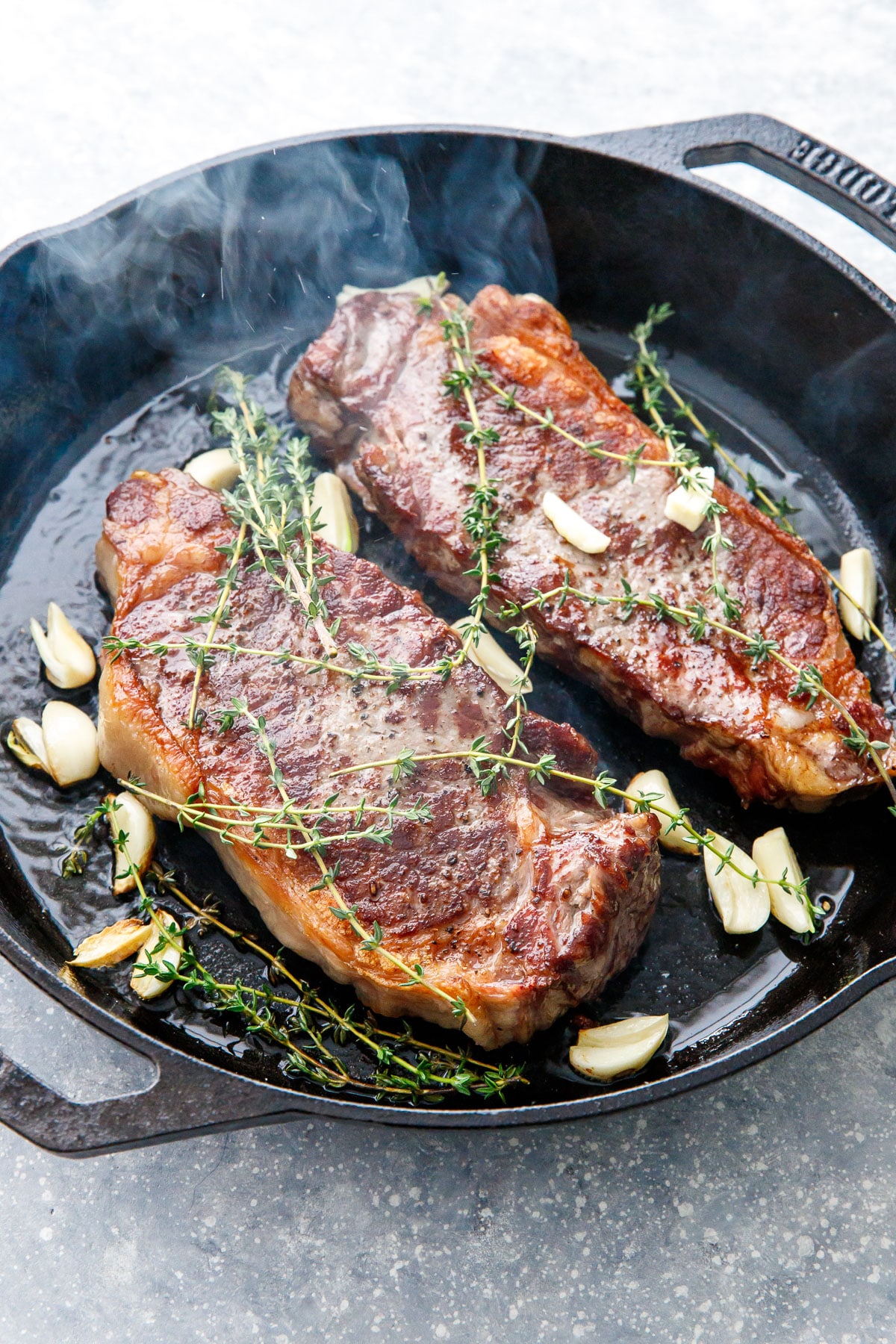 Cast Iron Pan-Seared Steak (Oven-Finished) Recipe