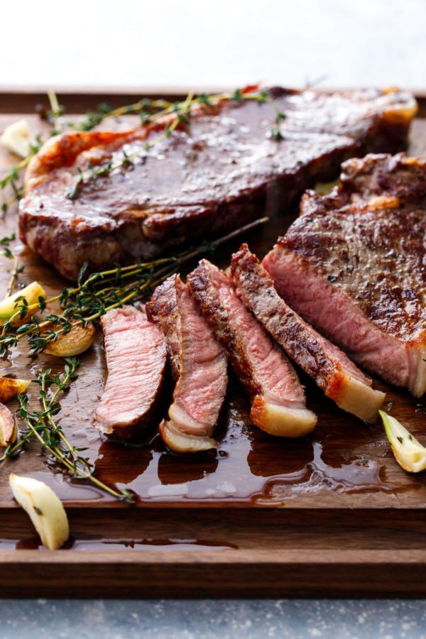 Reverse Sear Steaks are tender, juicy and perfectly pink all the way through.