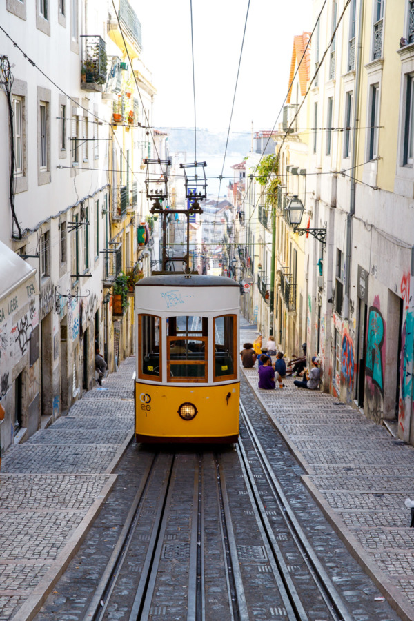 Ascensor da Bica funicular in Lisbon, Portugal