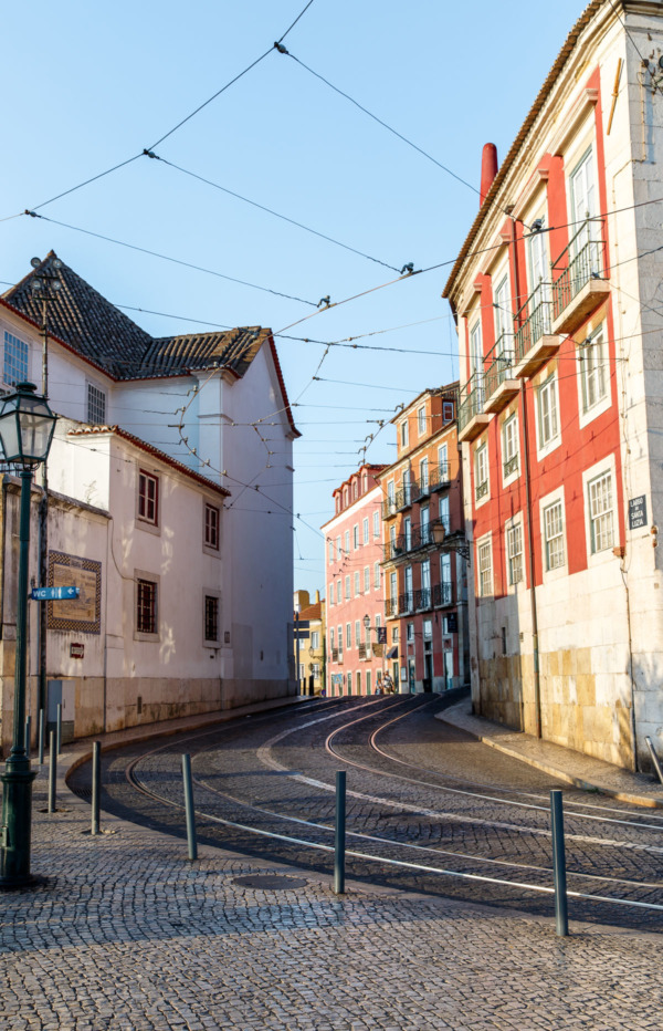 the Alfama district in Lisbon, Portugal