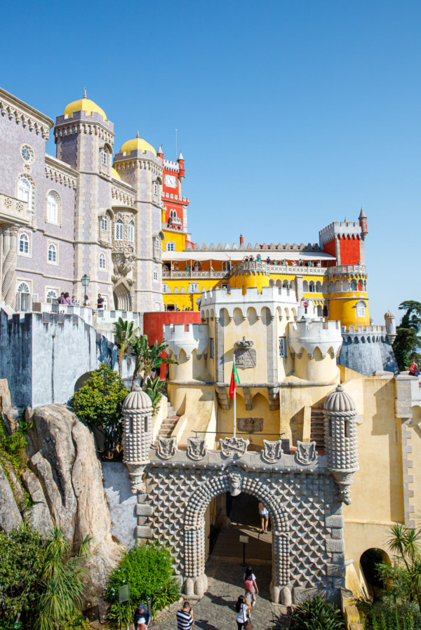 The outside of the Pena Palace Sintra, Portugal