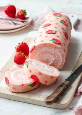 Strawberry Cake Roll