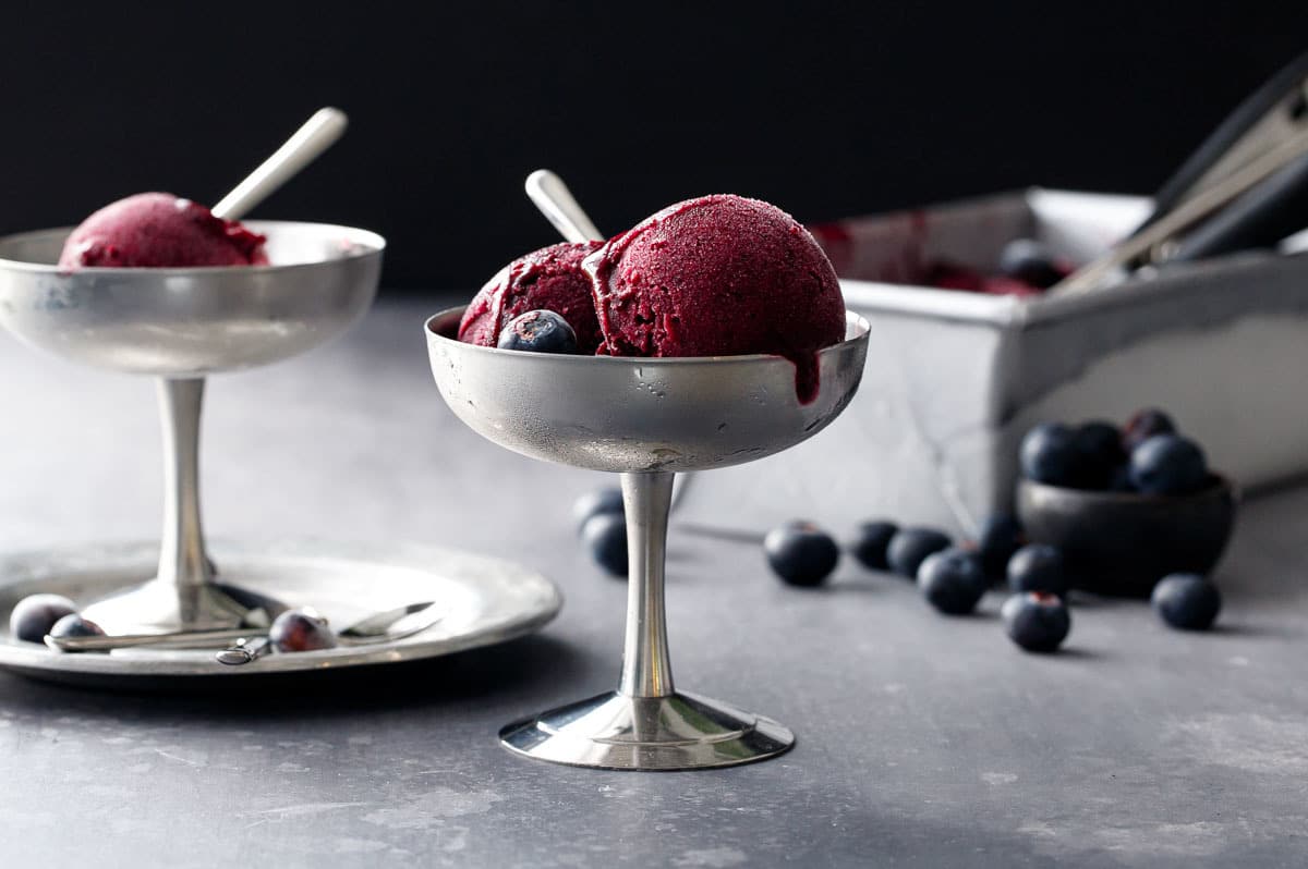 Blueberry Ginger Sorbet