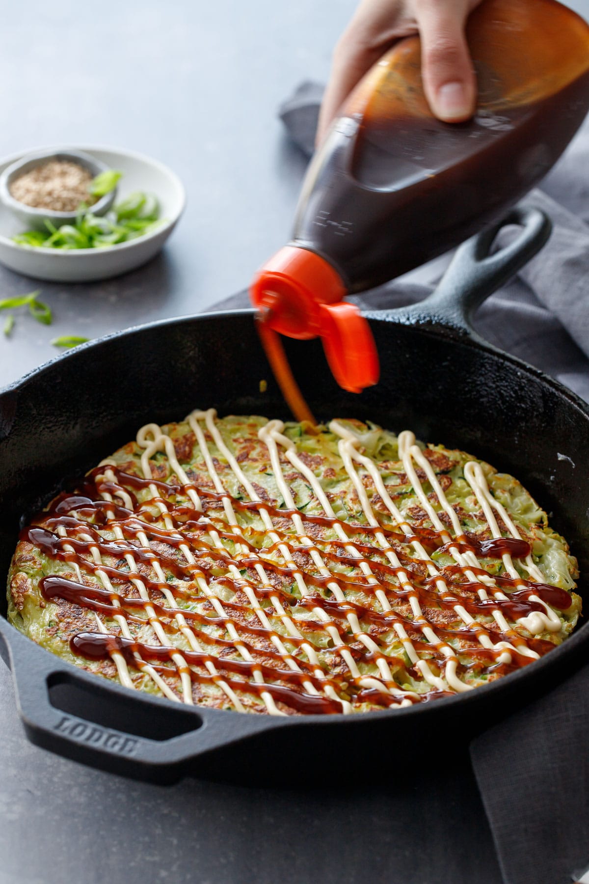 Cabbage & Zucchini Okonomiyaki Love and Olive Oil