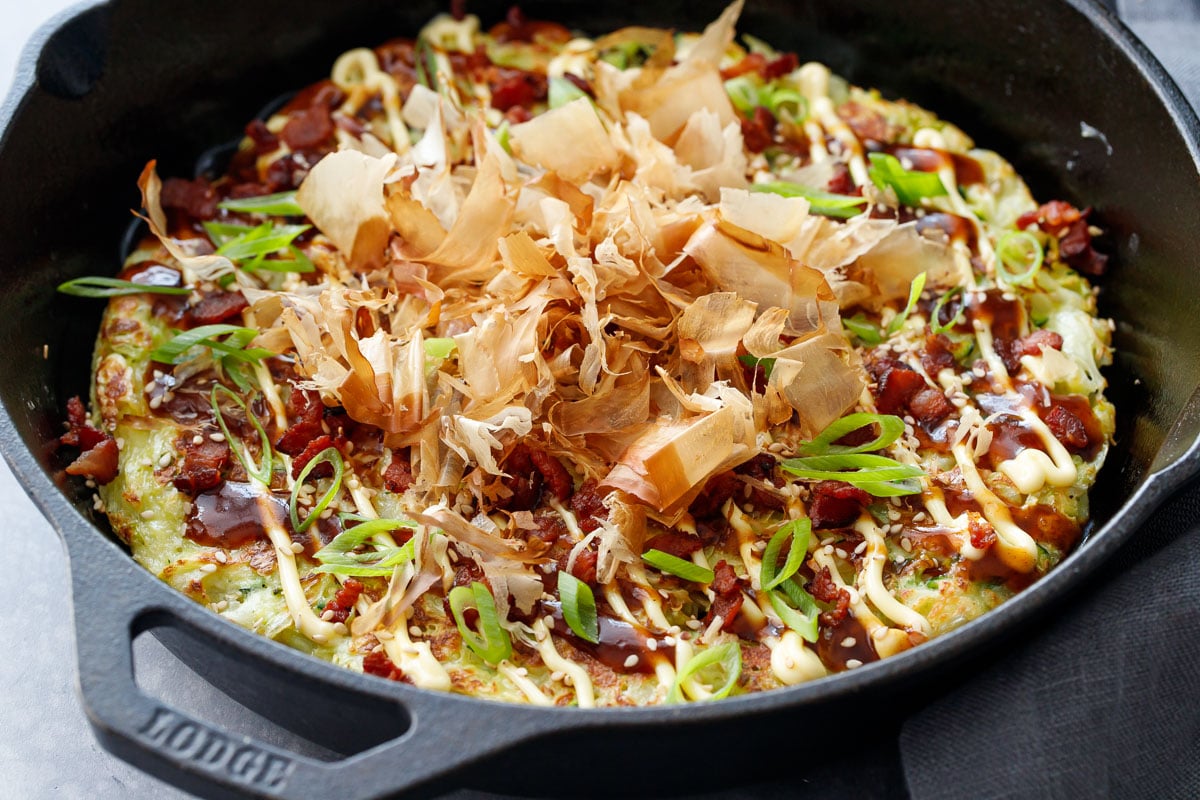 Cabbage & Zucchini Okonomiyaki