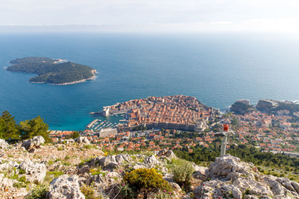 Dubrovnik, Croatia from the top of Mount Srd