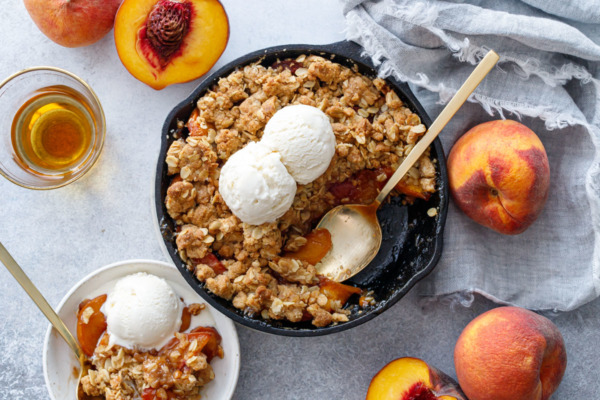 Skillet Bourbon Peach Crisp