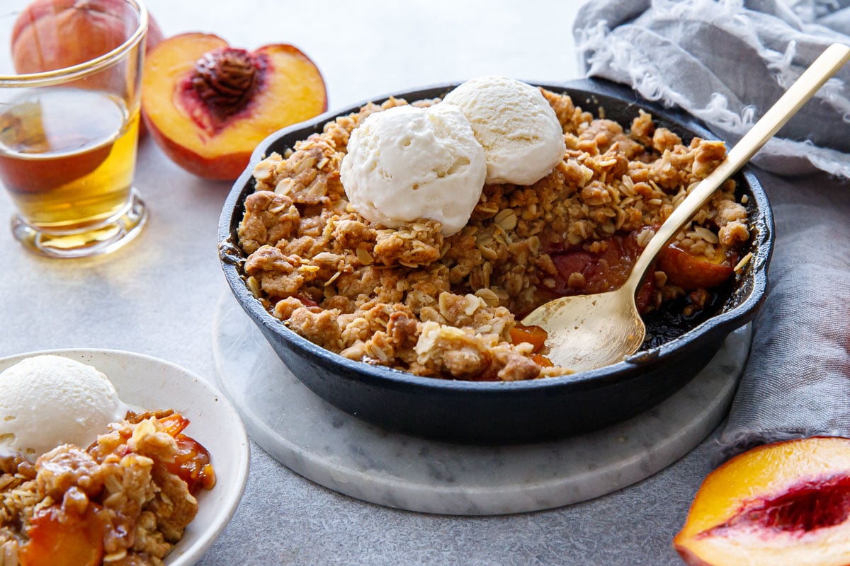 Skillet Bourbon Peach Crisp