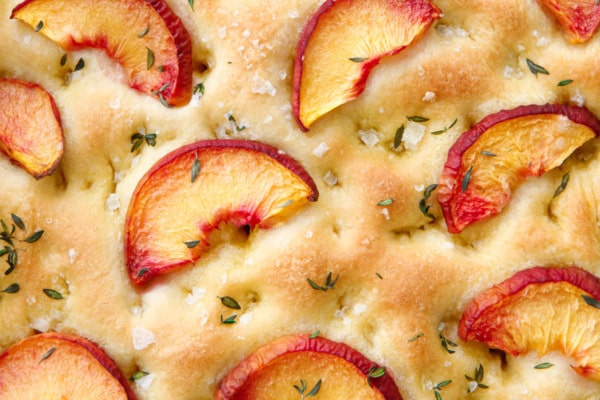 Peach & Fresh Herb Focaccia Bread