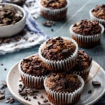 Chocolate Banana Rye Muffins