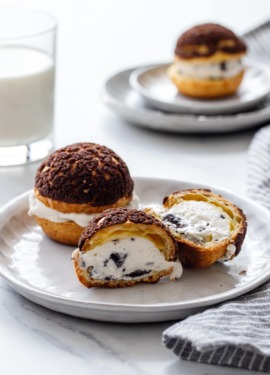 Cookies 'n Cream Puff Ice Cream Sandwiches