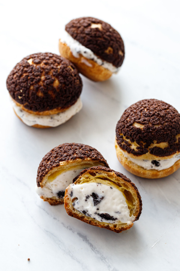 Cookies 'n Cream Puff Ice Cream Sandwiches