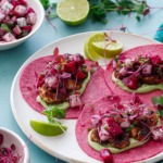 Blackened Shrimp Tacos with Dragonfruit Salsa