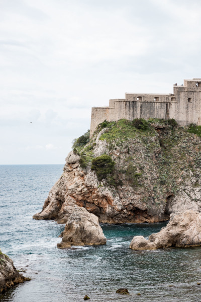 Looking across the water to Fort Lovrijenac, Dubrovnik, Croatia