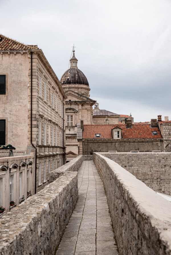 Walking the medieval wall, Dubrovnik, Croatia