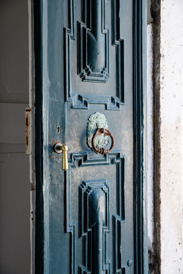 Turquoise door, Dubrovnik, Croatia