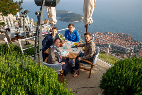 Dinner at the top of Mount Srd, Dubrovnik, Croatia