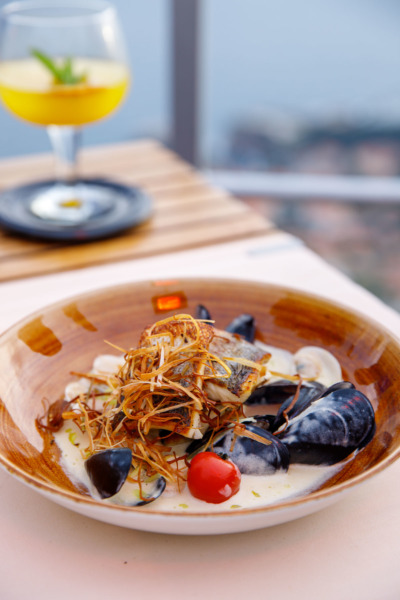 Mussels in cream sauce at Panorama restaurant, Dubrovnik, Croatia