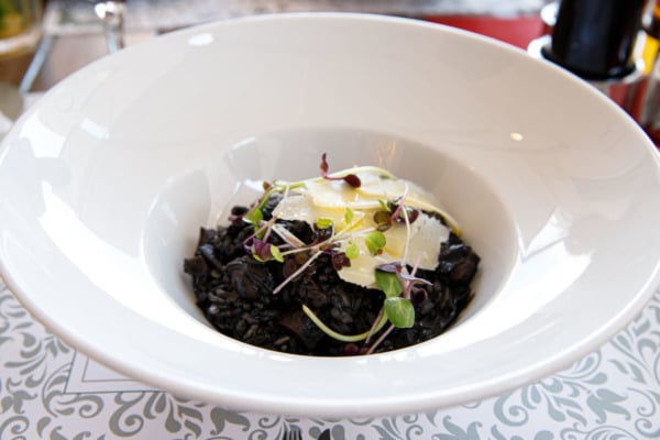 Squid Ink Risotto in Dubrovnik, Croatia