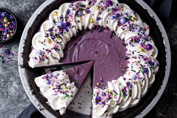 Ube and Coconut Cream Pie