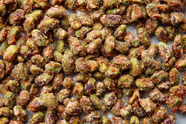 Sweet & Spicy Candied Pistachios